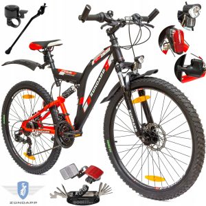 Rower Męski Górski 26 MTB Tarcze Damski Amortyzacja Oświetlenie Młodzieżowy