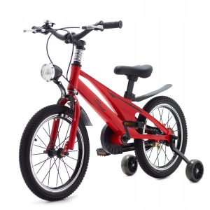 ROWEREK DZIECIĘCY 14 CALI Z BOCZNYMI KÓŁKAMI ROWER DLA DZIECI CZERWONY